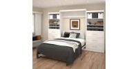 Queen PUR Wall Bed with Storage 136"